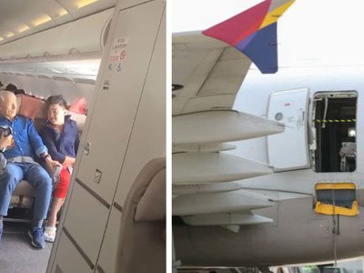 Pasajero causa pánico al abrir puerta de emergencia en pleno vuelo de Asiana Airlines (Videos)