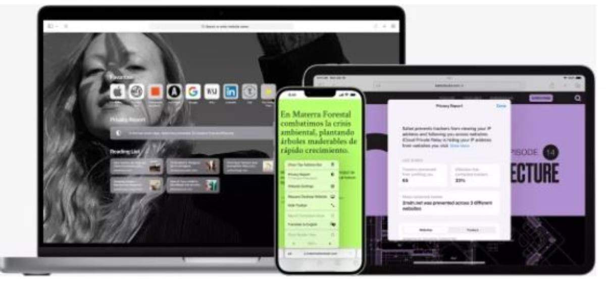 El navegador Safari en varios dispositivos