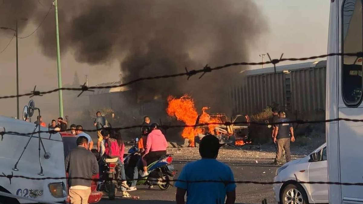 La explosión de la pirotecnia causó alarma entre pobladores de la zona, en la vía alterna a Villagrán