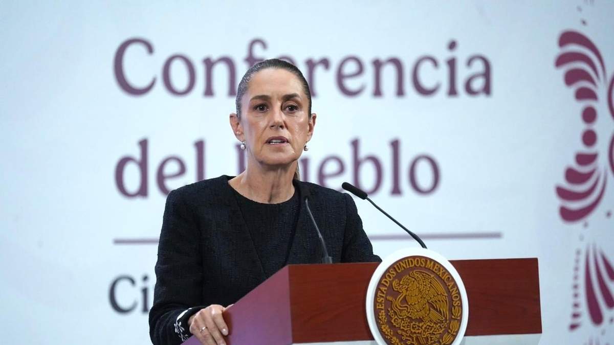 La presidenta Claudia Sheinbaum en la conferencia matutina de Palacio Nacional, este viernes 19 de septiembre de 2025