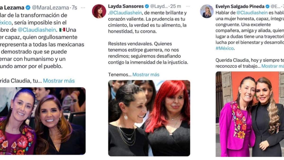 Los tuits de Mara Lezama, Layda Sansores y Evelyn Salgado