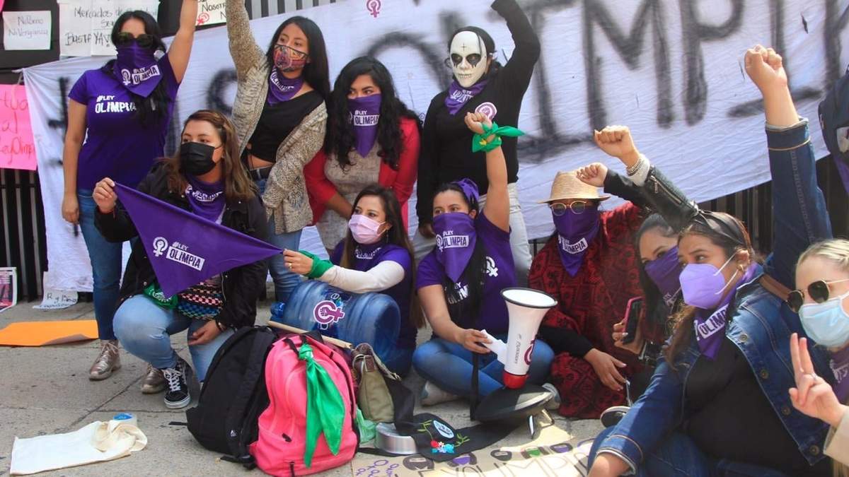Festejos por la aprobación de la Ley Olimpia