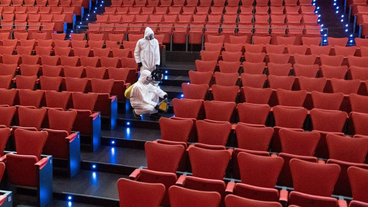 Protocolo contra el coronavirus en teatros. Fuente: (Twitter)