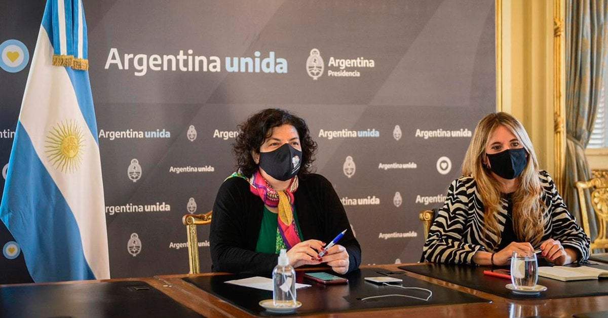 La asesora presidencial, Cecilia Nicolini junto a la ministra de Salud, Carla Vizzotti. Fuente: (Twitter)