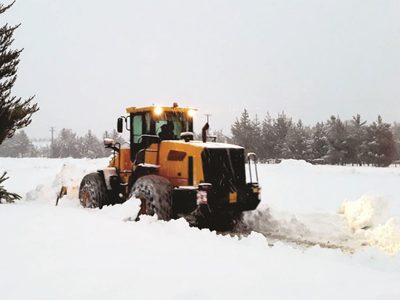 Defensa Civil Villa Pehuenia Moquehue: alerta ante el temporal de nieve y viento blanco