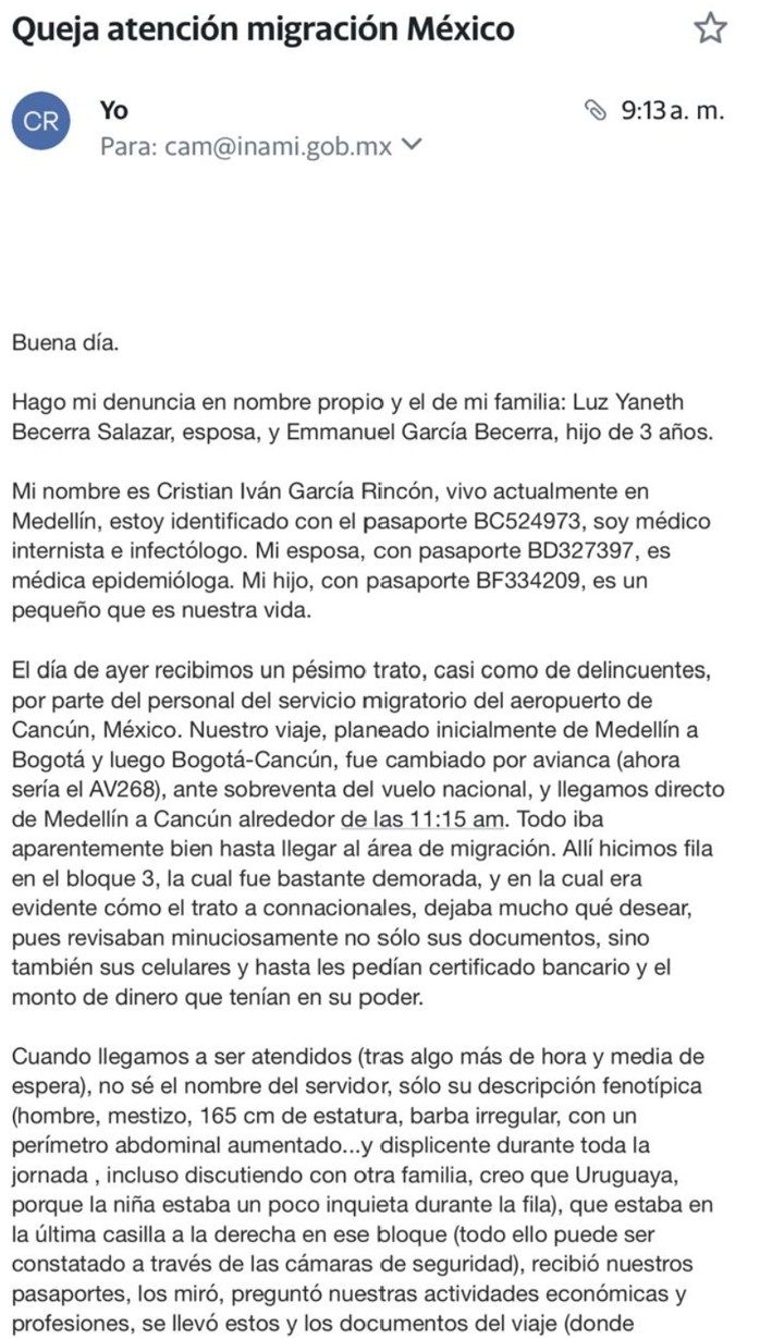Denuncia ante INM