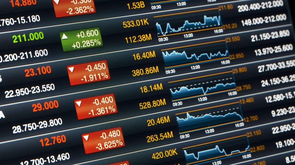 Gráfico de acciones en la Bolsa de Comercio. Fuente: (Twitter)