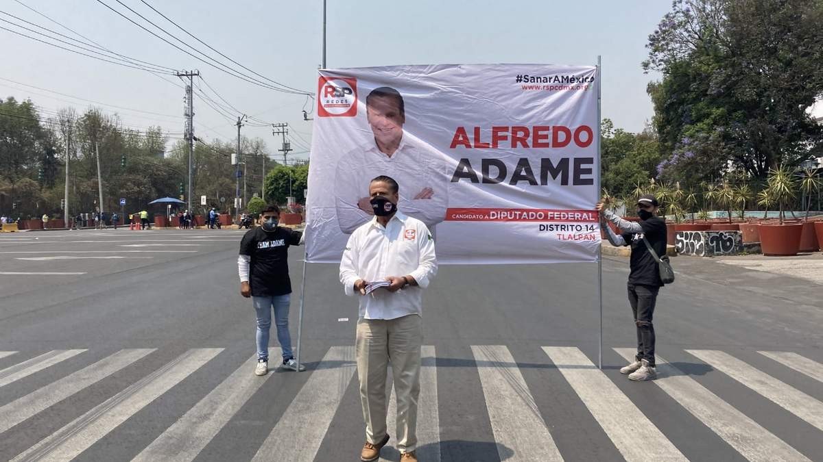 Alfredo Adame en el inicio de su campaña