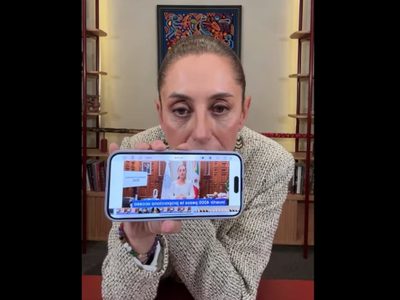 Sheinbaum alerta sobre video falso hecho con inteligencia artificial: "es mi voz, pero es un fraude"