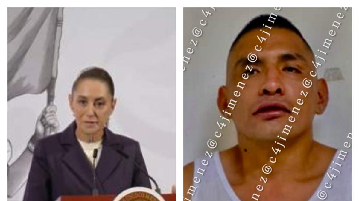 Sheinbaum y el sujeto detenido por acosarla sexualmente