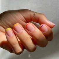 Nail Art: diseños de manicura francesa inspirados en el arcoíris para uñas largas y cortas