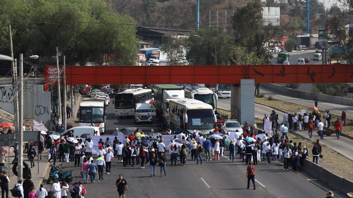 Uno de los bloqueos viales