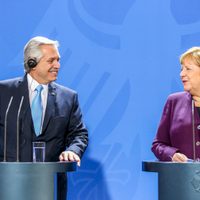 Alberto Fernández, Angela Merkel y la deuda externa