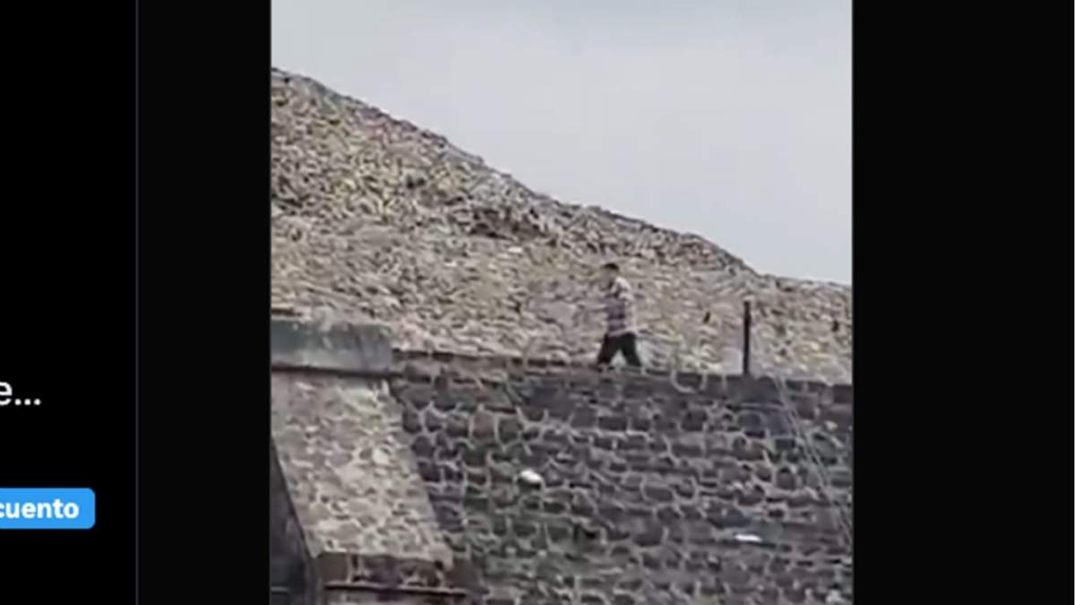 Hombre que disparó desde la Pirámide de la Luna contra turistas de Teotihuacán