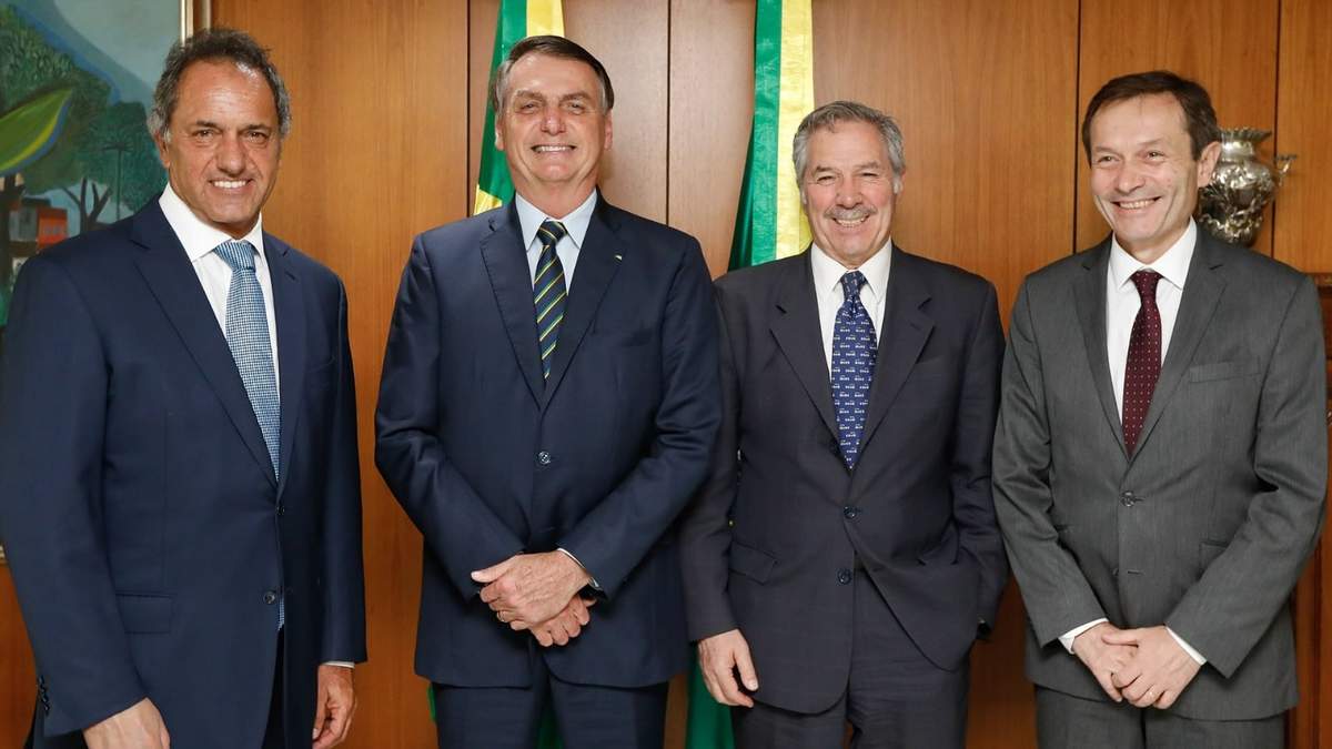 Bolsonaro, Scioli, Béliz y Solá. Fuente: (Twitter)