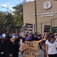 "Un violador no será gobernador" claman feministas ante FGE de Guerrero por caso de Felix Salgado