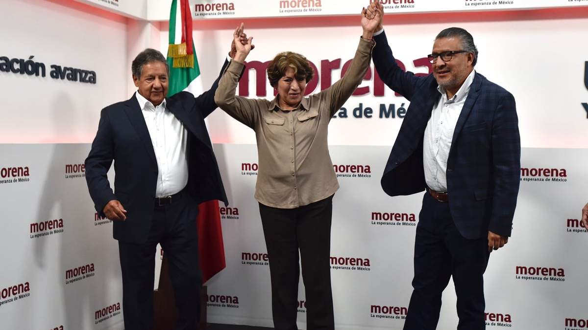 Delfina Gómez armando su equipo de campaña