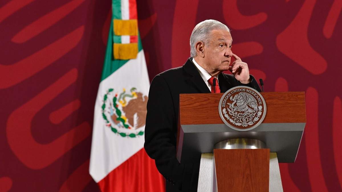 El presidente durante la conferencia matutina de este lunes