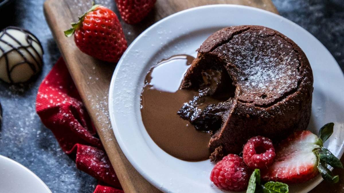 Volcán de chocolate. Fuente: (Instagram)