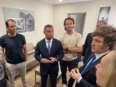 Milei y su encuentro con el "Rey David" Nalbandian y Rafa Nadal