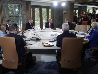 Trump dejará este lunes la reunión del G7 para regresar a EU; en el limbo, la reunión con Sheinbaum