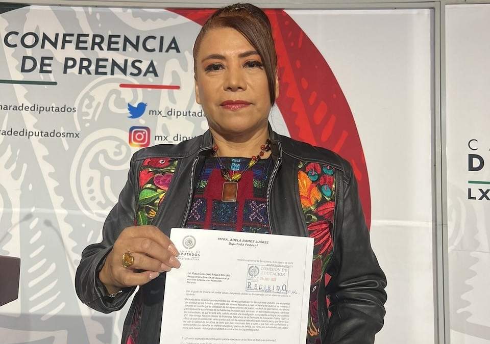 La diputada morenista en la conferencia del lunes