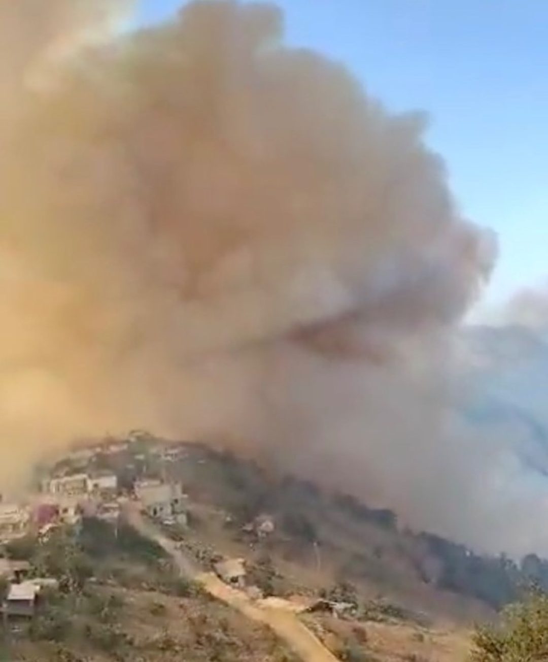 Incendio forestal en Zacatlán, Puebla