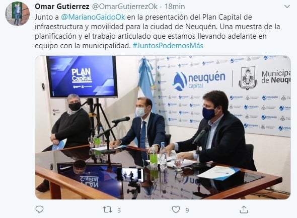 Tuit de los anuncios para la ciudad