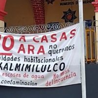 Pobladores de Xalmimilulco se oponen a proyecto de Casas Ara