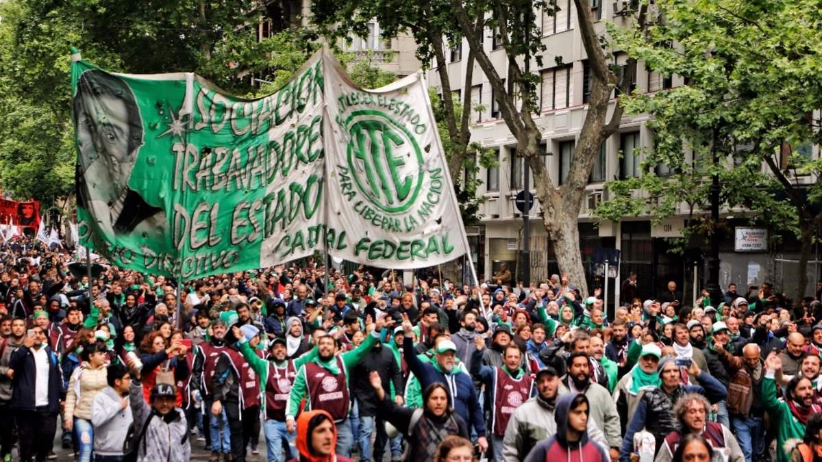 La ATE está en conta de las políticas de ajuste del Gobierno. Fuente: (X)