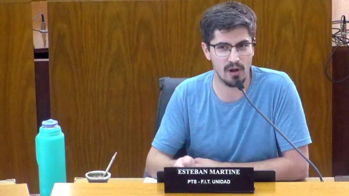 Esteban Martine, concejal por el FIT, criticó la técnica del fracking. Fuente: (Youtube)