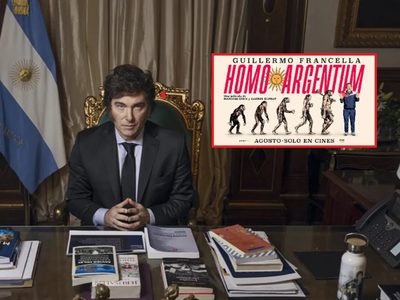 Milei defendió la película de Francella