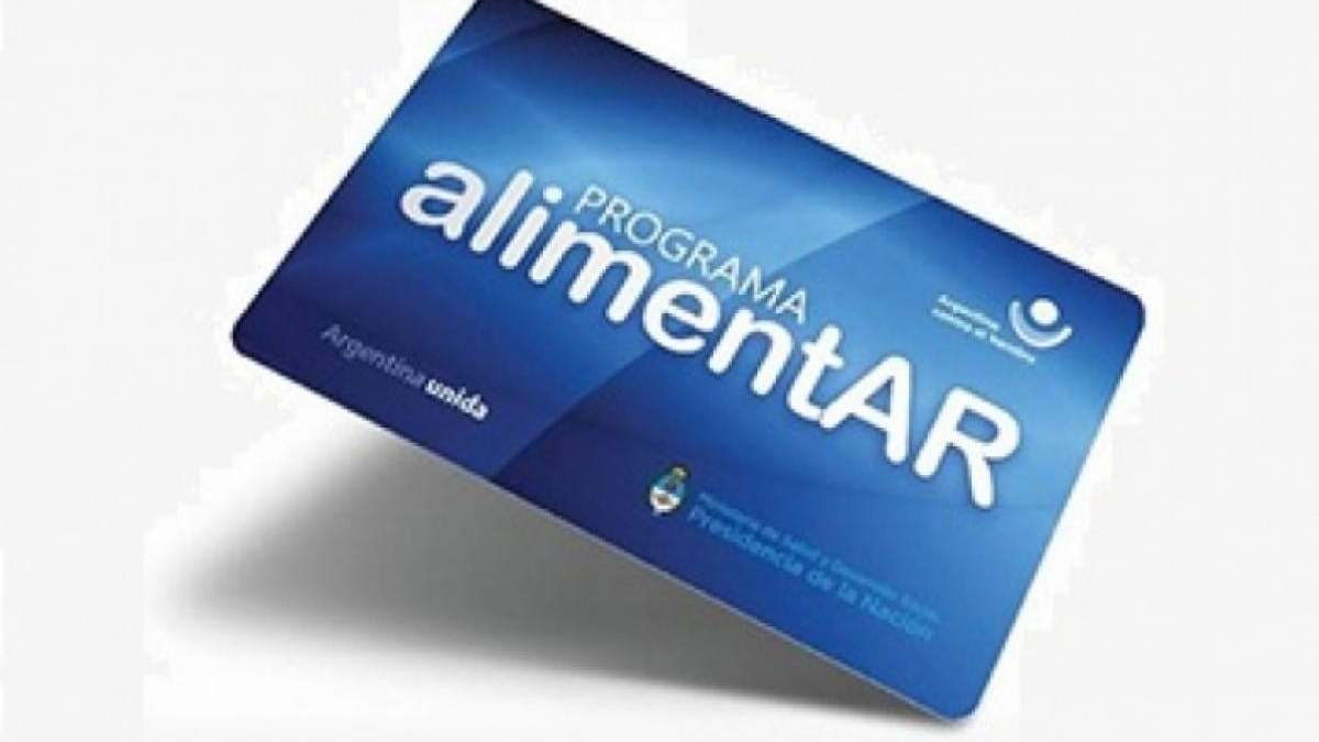 Tarjeta Alimentar. Fuente: (Twitter)