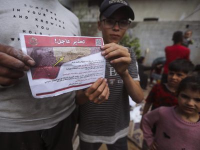 Israel ordena a 100 mil palestinos evacuar la ciudad de Rafah