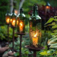Ideas creativas para reciclar botellas de vino y convertirlas en floreros, lámparas y macetas originales y súper decorativas