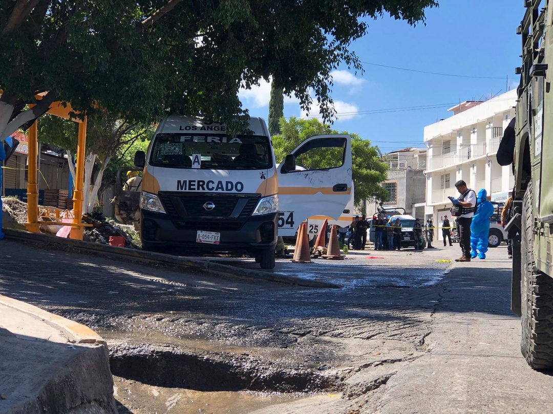 Agresión a choferes de la ruta Los Ángeles-Mercado, en Chilpancingo, Guerrero, el 7 de agosto de 2023