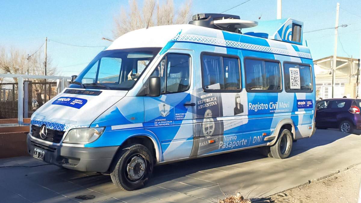El Registro Civil Móvil recorre el interior de la Provincia del Neuquén. Fuente: (Twitter)