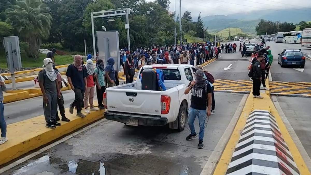 La manifestación en la caseta