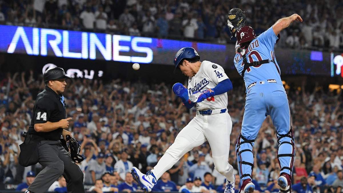 Hyeseing Kim, de los Dodgers de Los Ángeles, anota la carrera decisiva