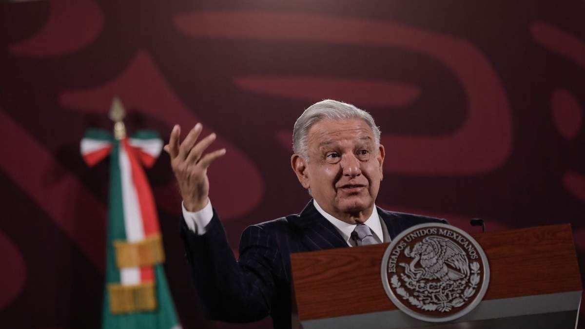 El presidente durante la conferencia matutina