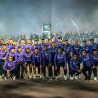 Imponente banderazo de los hinchas de Racing en la previa ante Flamengo