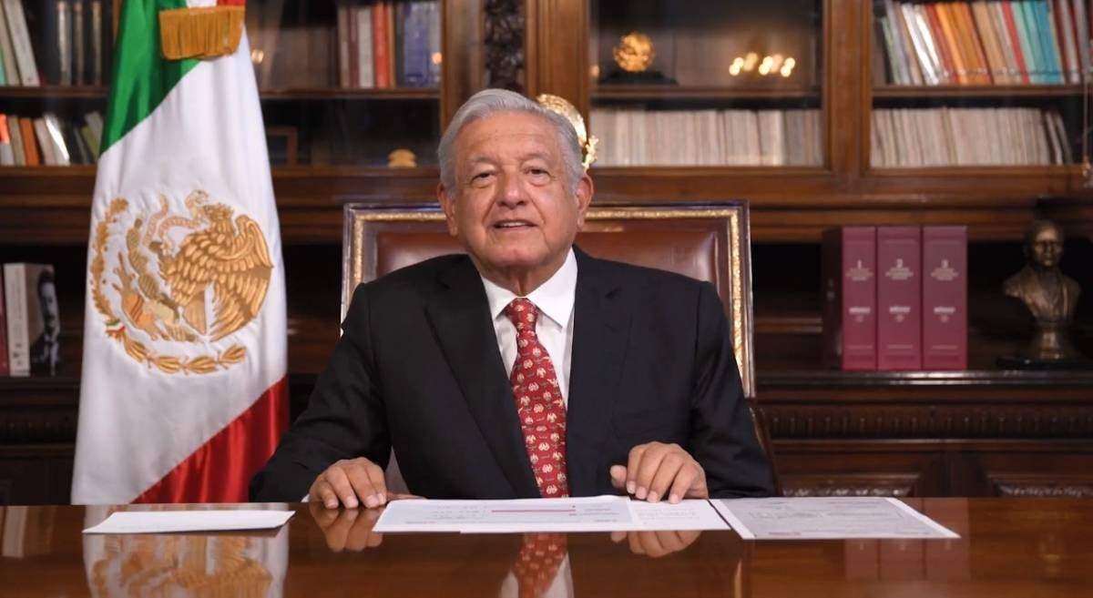 El presidente en su mensaje en video