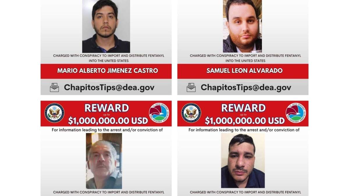 Integrantes de Los Chapitos sancionados por Estados Unidos