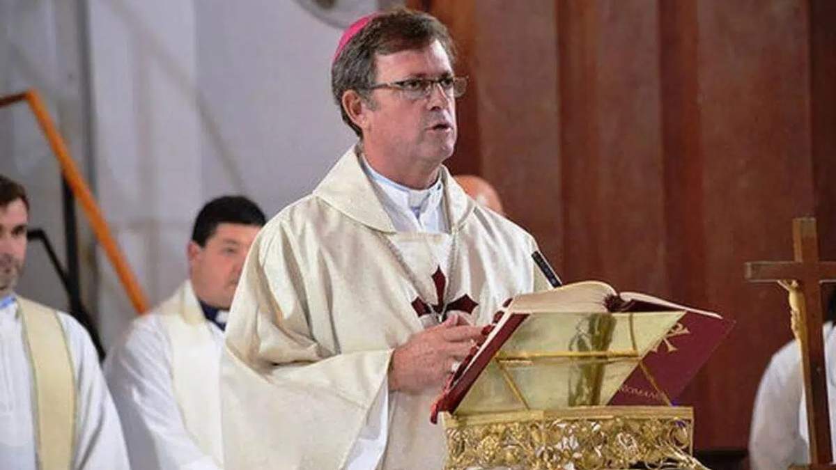 El arzobispo de Buenos Aires García Cuerva en el Tedeum.