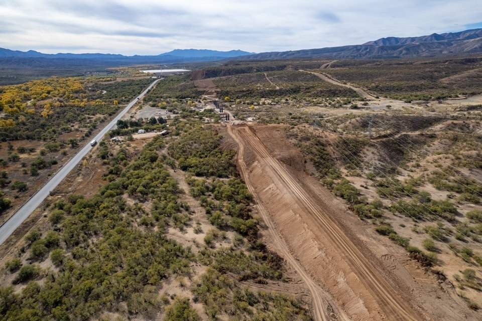 Valle del Cocóspera. En la imagen, el derecho de vía del tren de la 4T