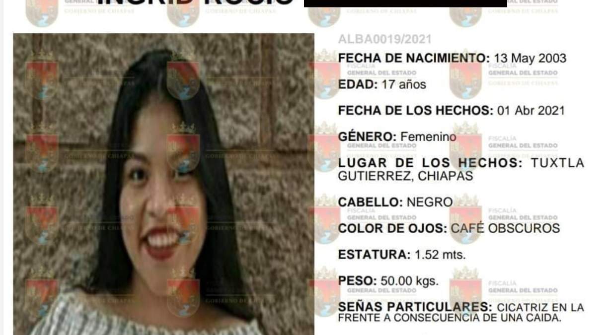 La alerta emitida por la Fiscalía de Chiapas