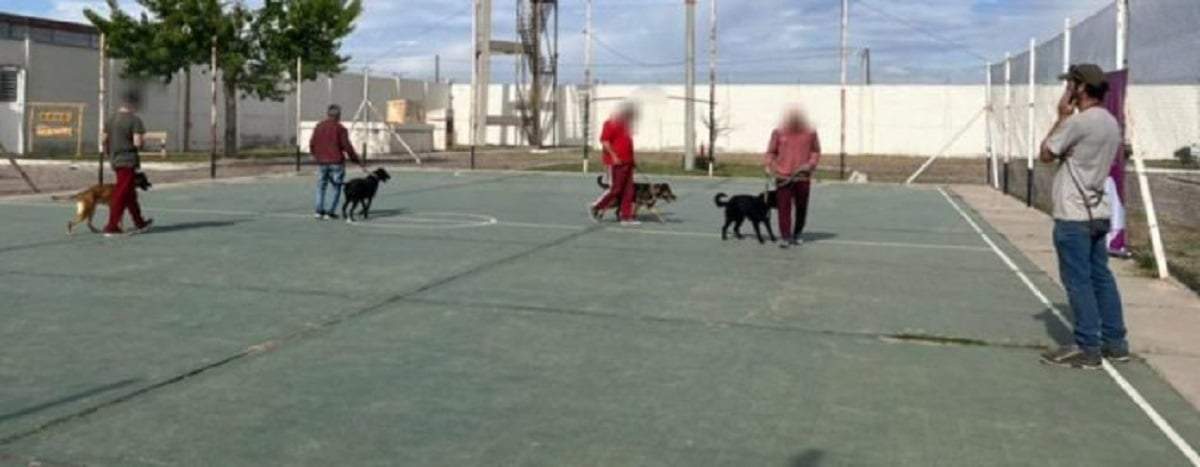 Internos de la U11 se capacitan en adiestramiento canino. Fuente: (Facebook)