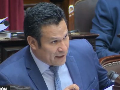 La primera intervención de Llancafilo en el debate de la Ley Ómnibus