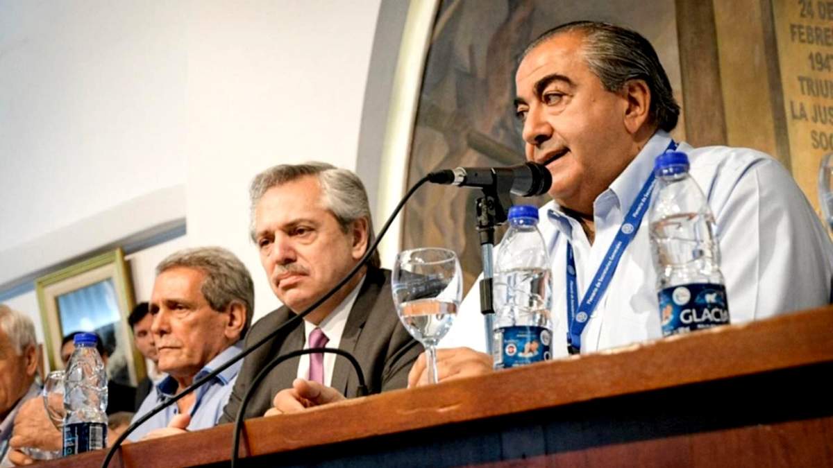 Líderes de la CGT con el presidente Alberto Fernández. Fuente: (Twitter)