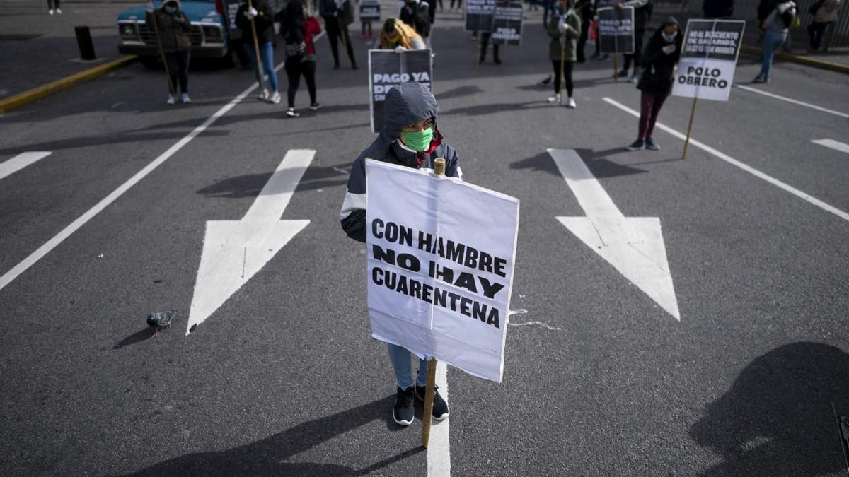 Protesta de organizaciones sociales. Fuente: (Twitter)